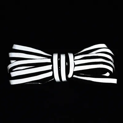 Светоотражающие шнурки лазерные с блестками плетеные для обуви бега взрослых и