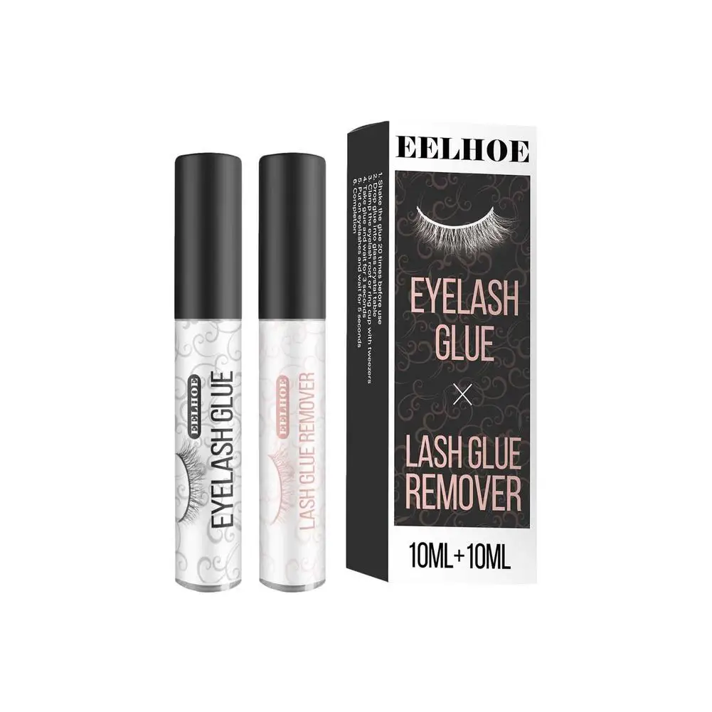 

2Pcs Waterproof Eyelash Glue And Lash Glue Remover Set Long-Lasting