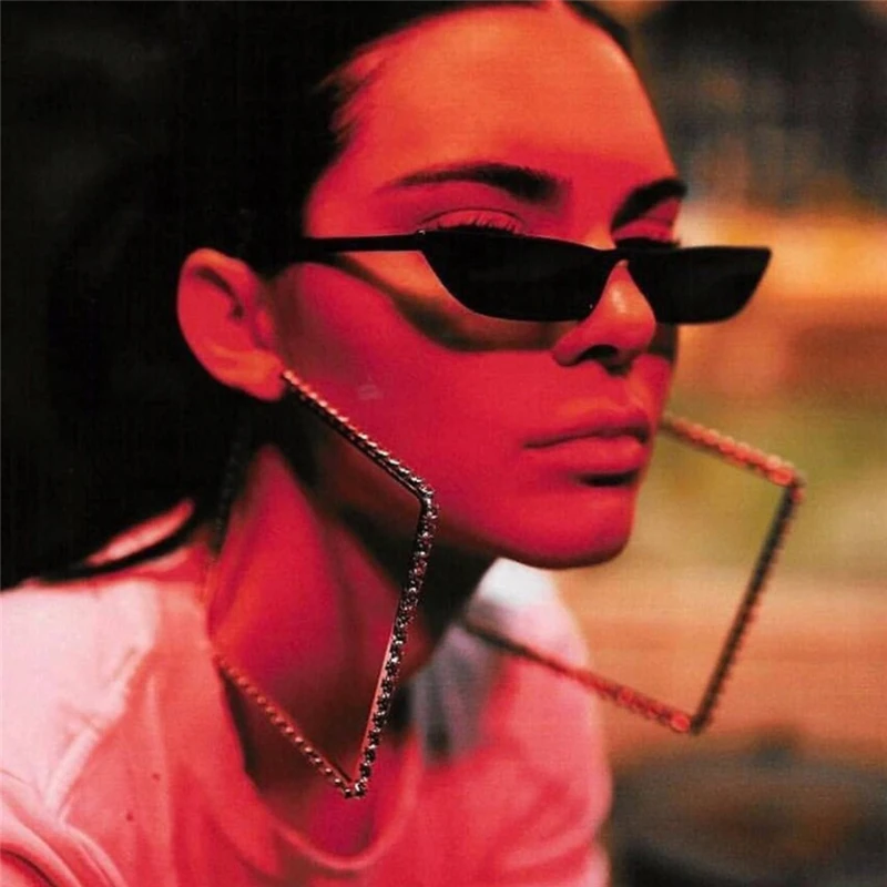 Увеличенные большие квадратные серьги кольца для женщин металлическая