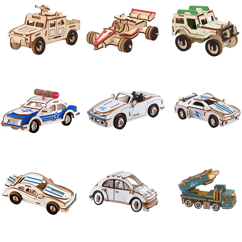 

FFEOOE 3D Wool Puzzle Wooden Kids Toys 3d Puzzle for Adults Wooden Puzzle Puzzles for Adults Car Puzzle LAZ-628