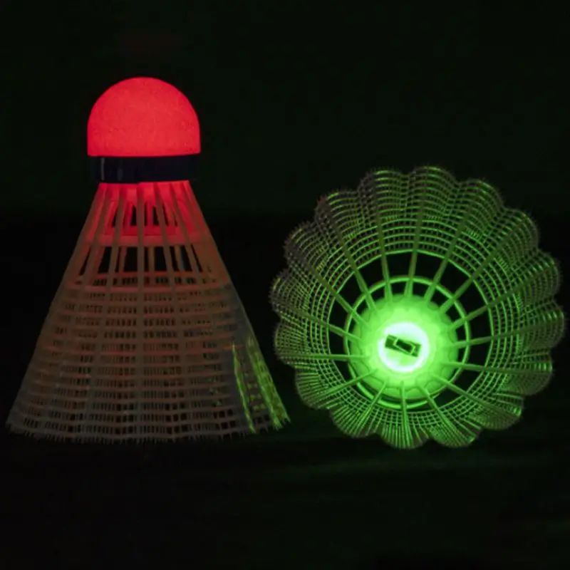 

2pcs LED Lighting Badminton Birdies Glow in The Dark Night Nylon Shuttlecock for Outdoor Indoor Sports Activities