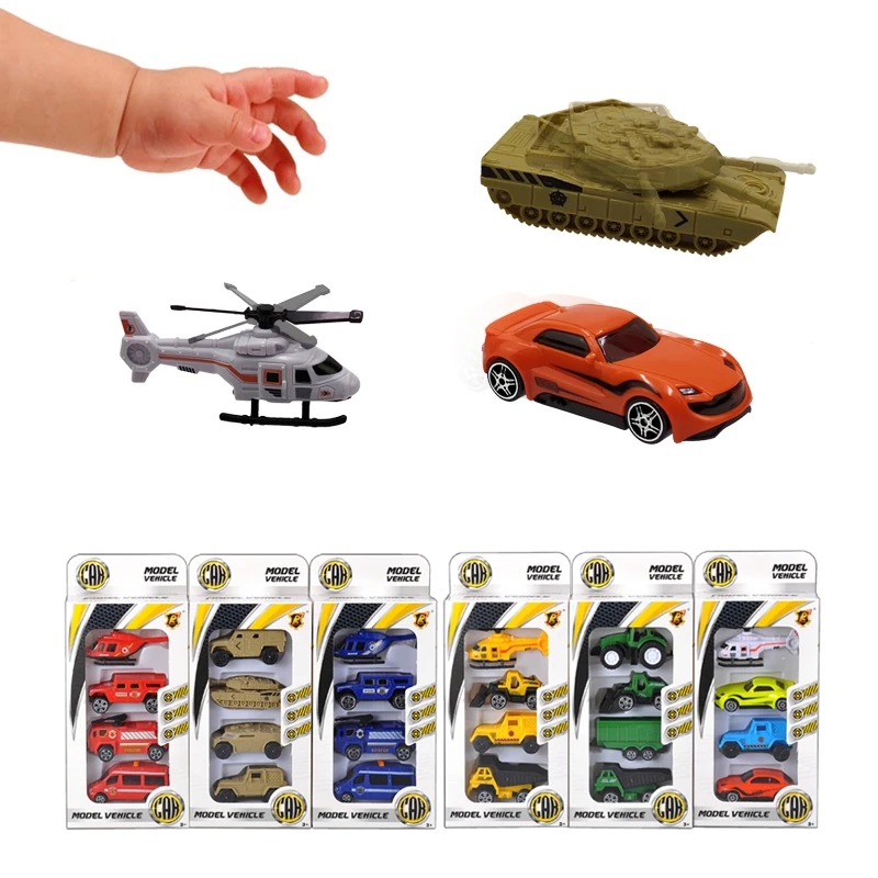 4 шт. Diecast игрушки 1:64 модель строительной машины для малышей с изображением