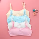 Хлопковый дышащий бюстгальтер для девочек, бюстгальтер для подростка, нижнее белье для подростков, однотонный топ для девочек