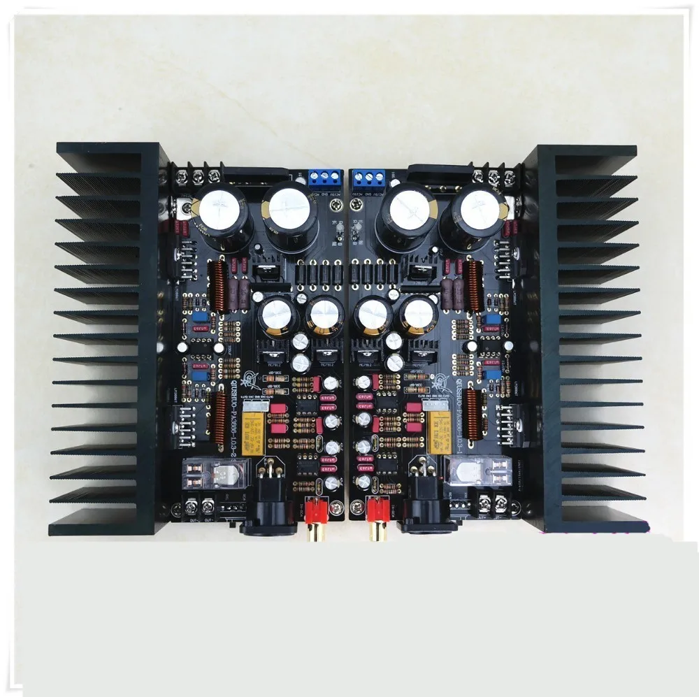 LM3886 полностью сбалансированный Мощность усилитель доска 120 Вт+ 120 Вт Hi-Fi стерео 2-х канальный готовой платы с алюминиевому радиатору