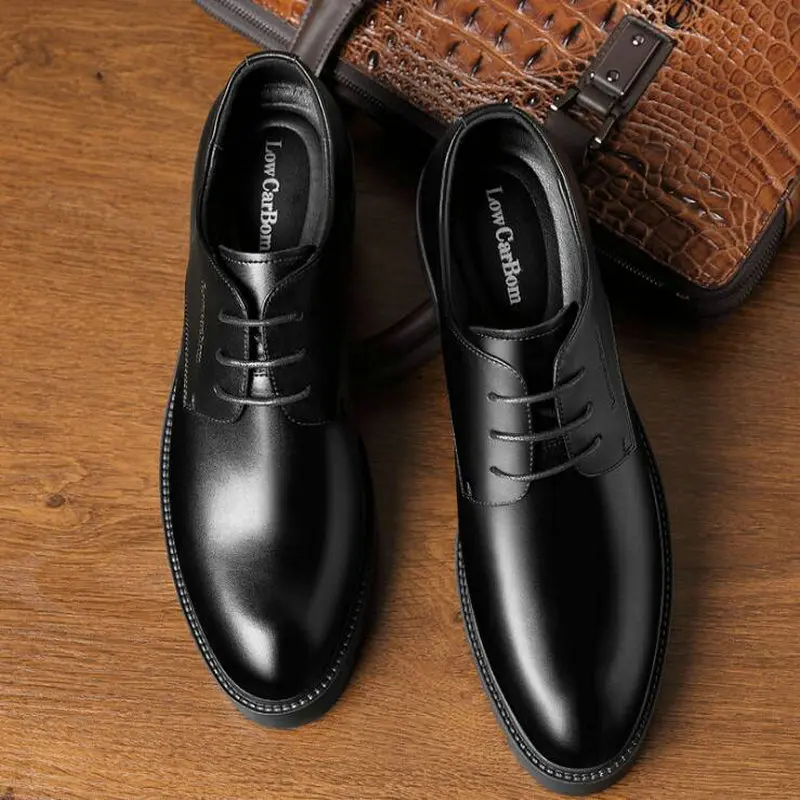 Мужские классические туфли-Броги из лакированной кожи на толстой подошве | Обувь