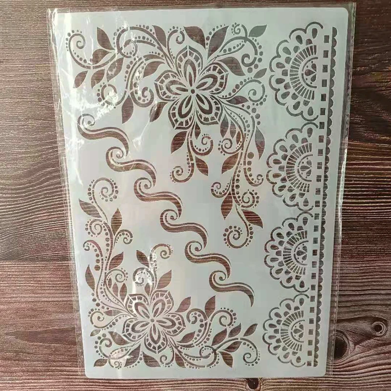 Трафарет с мандалой-многоразовый трафарет для