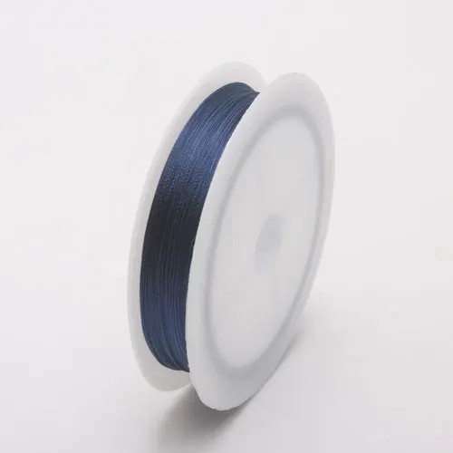 Navy blue 035 1roll/lot 0.3/0.5/0.7/1.0MM Mixed multicolor options Nylon Thread line/wire/rope choker earrings Bracelet necklace jewelry makin - Цвет: Navy blue 035