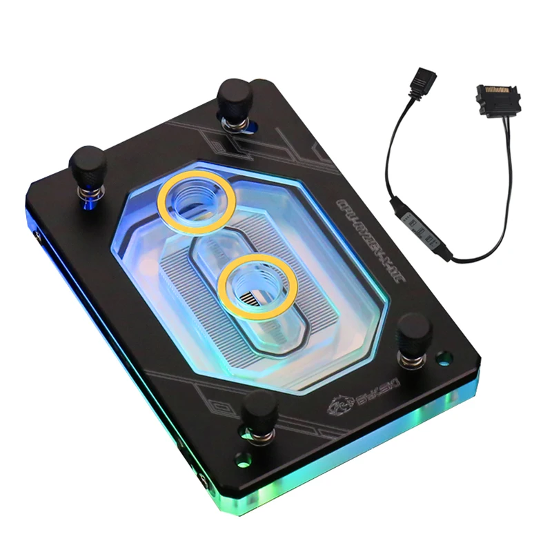 Bykski-ventilador para Processador Amd Ryzen3000 Ryzenam3 Am3 Mais Am4 1950x Tr4 X399 X570 Cooler de Cobre Ventiladores e resfriadores