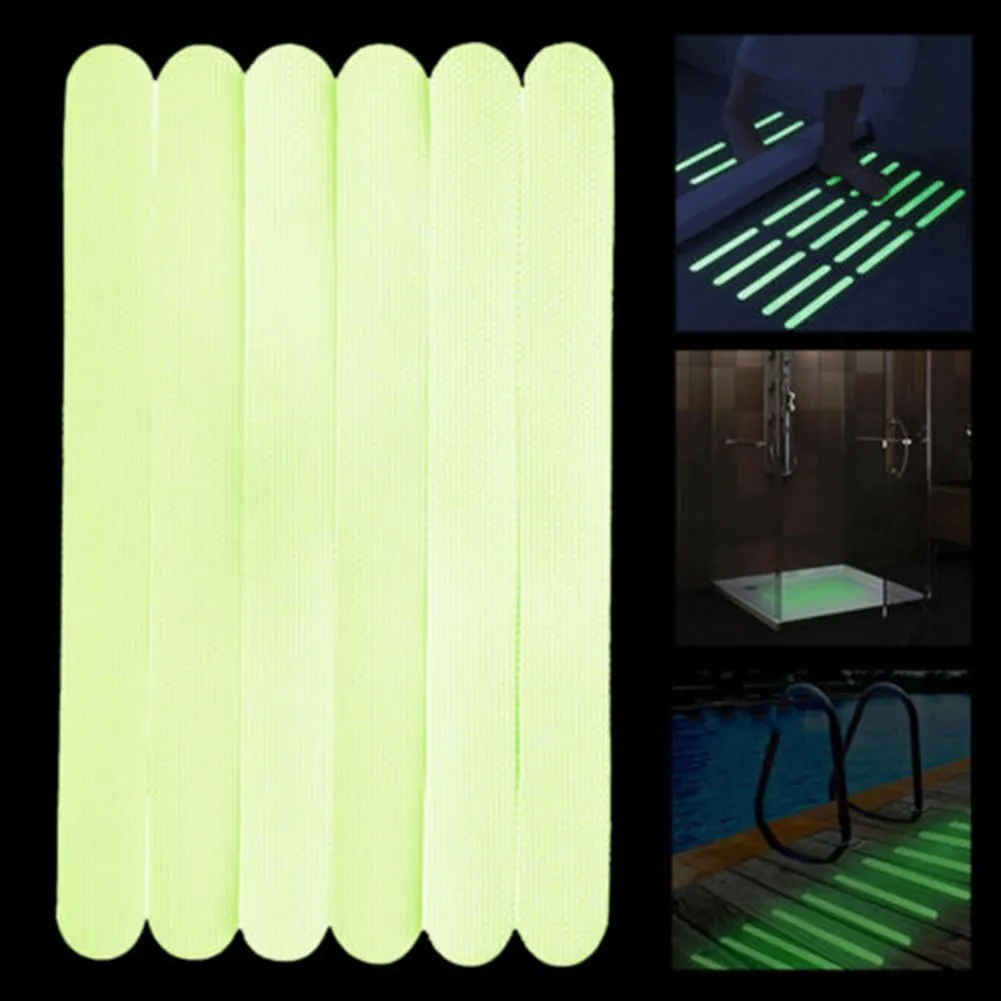 

12Pcs Noctilucent Non Slip Waterproof Sticker Safety Tape Bathroom Bathtub Strips Luminous Stair Steps Shower Bath Accessories