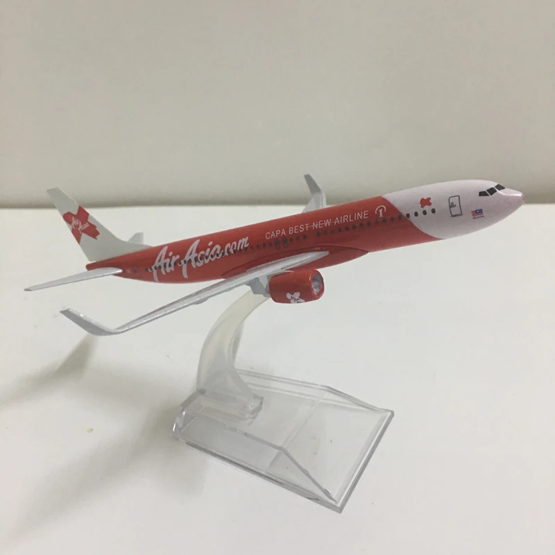 Модель самолета JASON TUTU 16 см модель Air Asia Боинг 737 1:400 Литые металлические самолеты