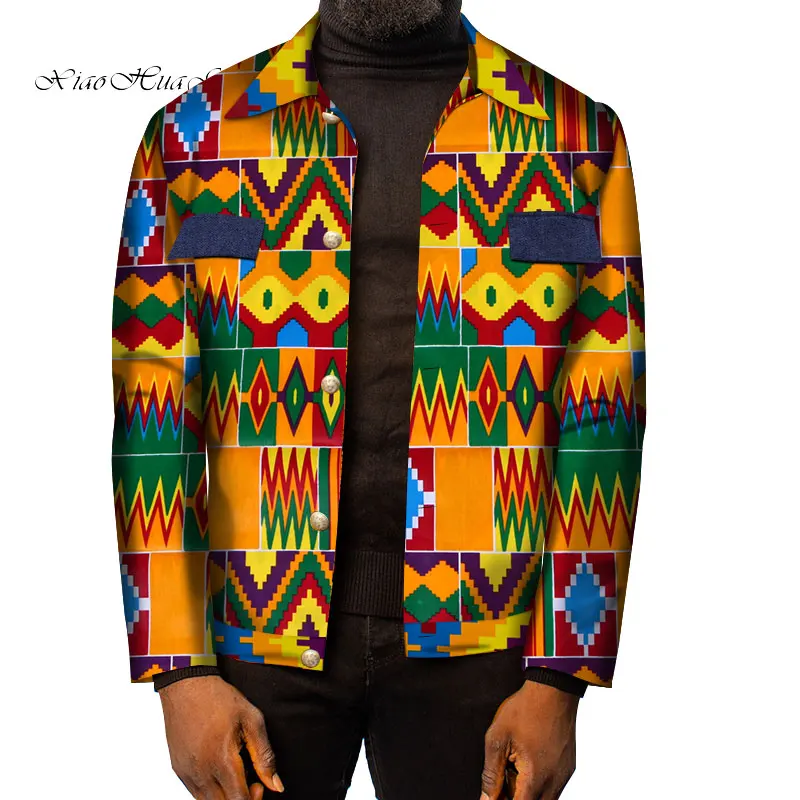 Мужское Африканское пальто африканская одежда с принтом куртка бомбер верхняя