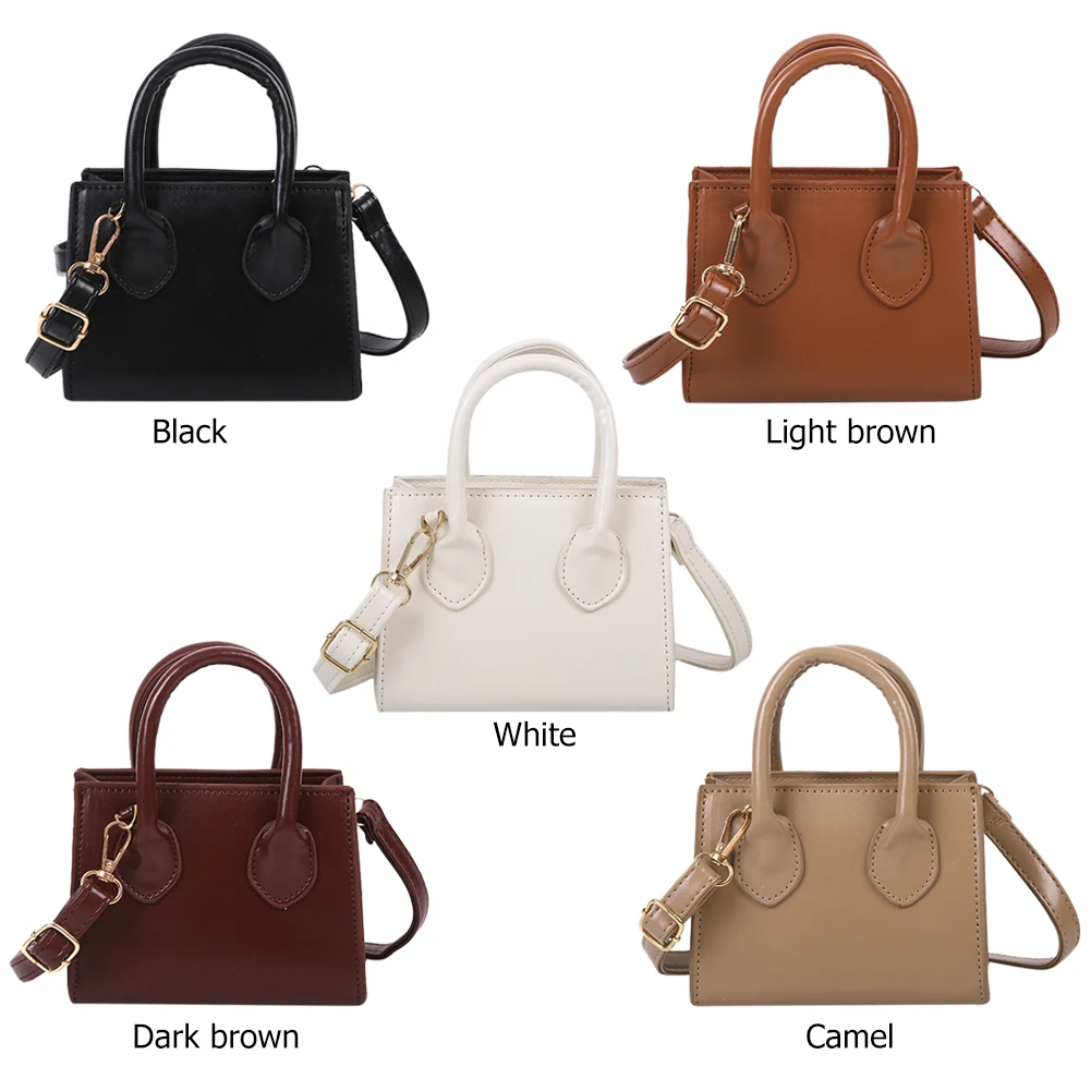 

Women Solid Crossbody Handbag PU Female Simple Travel Shoulder Top-Handle Bags New Quality Shoulder Bag Women PU Leather