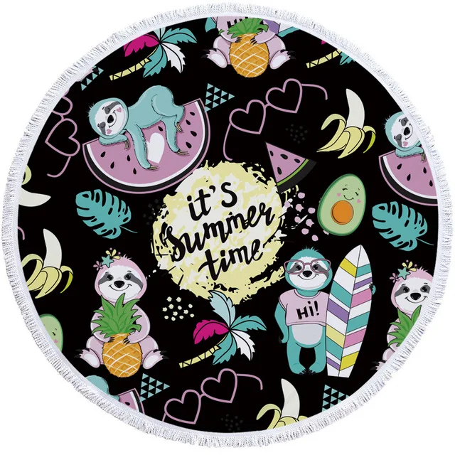 Летнее пляжное полотенце из микрофибры с авокадо индийский цветок кисточка