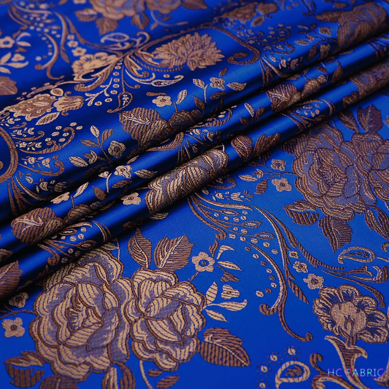 Шелковая Дамасская ткань пионы жаккардовые ткани 75 см | Дом и сад