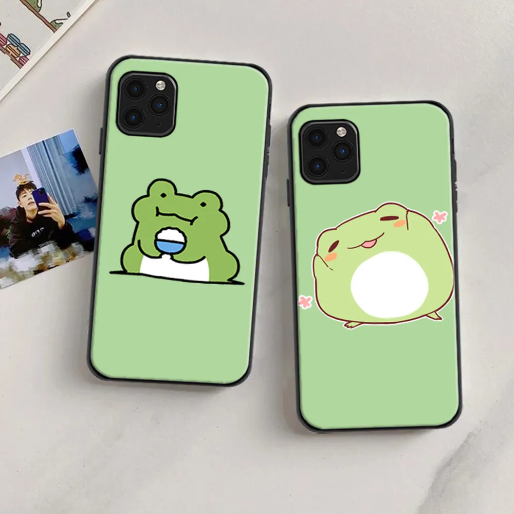 

Animal Frog Phone Case For iPhone 11 12 13 Pro MAX 6 6S 7 8 Plus XS 12 13 Mini X XR SE 2020 Soft TPU Cases Cute Cartoon Funda