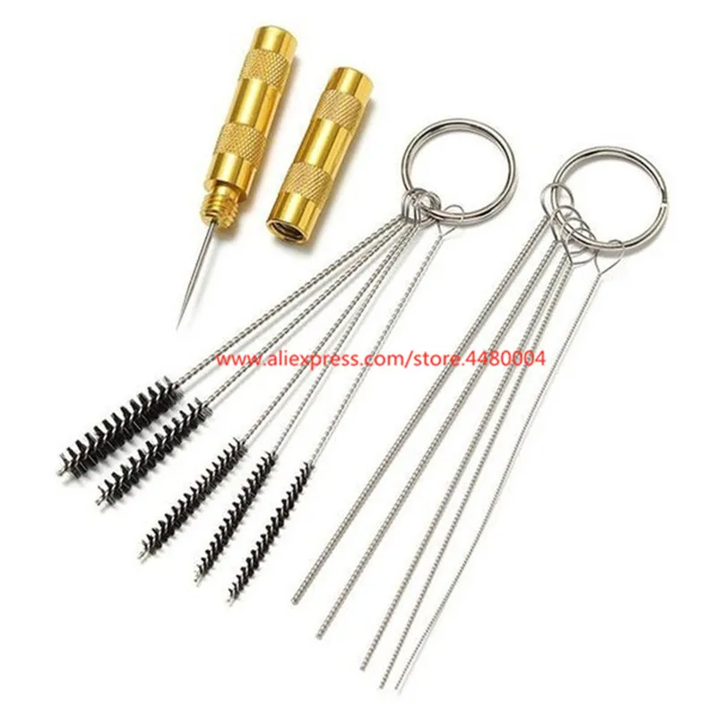 Airbrush cleaning brush Spray Gun Cleaning Repair Tool Kit Nozzle Stainless Steel Needle Brush Set Airbrush parts