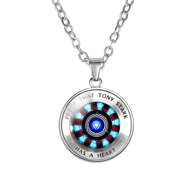 

Disney Avengers Superhero Iron Man Time Gem Pendant Necklace