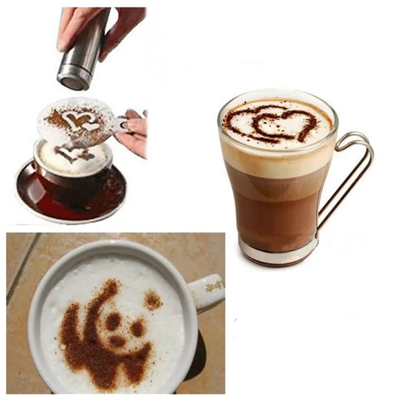 

Creative Kitchen Accessories 16pc Fancy Coffee Printing Template Kitchen Tools Kitchenware Coffee Spray Template Kitchen Gadgets