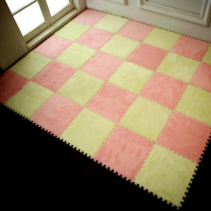 Детские мягкие замшевые коврики ковер для гостиной спальни игр EVA пена пазл цвет
