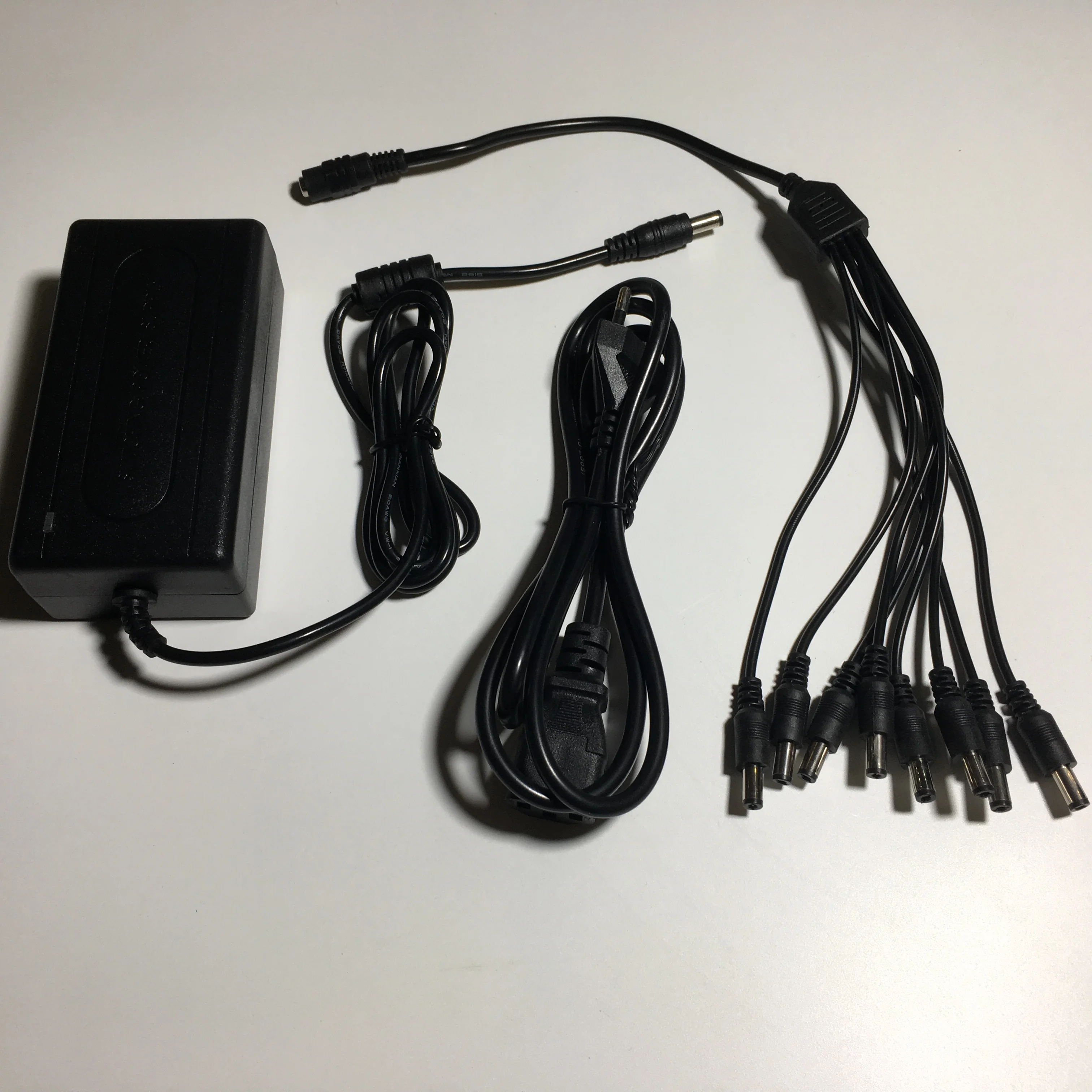 Адаптер питания постоянного тока 12 в 5 а + разделенный кабель 8 для камеры