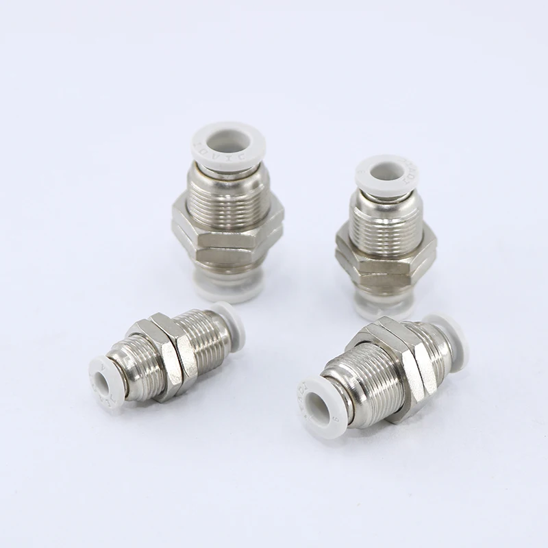 

PM16 Diaphragm straight-through through plate, two-way quick plug pneumatic PM4 6 8 10 12 16mm air pipe connector