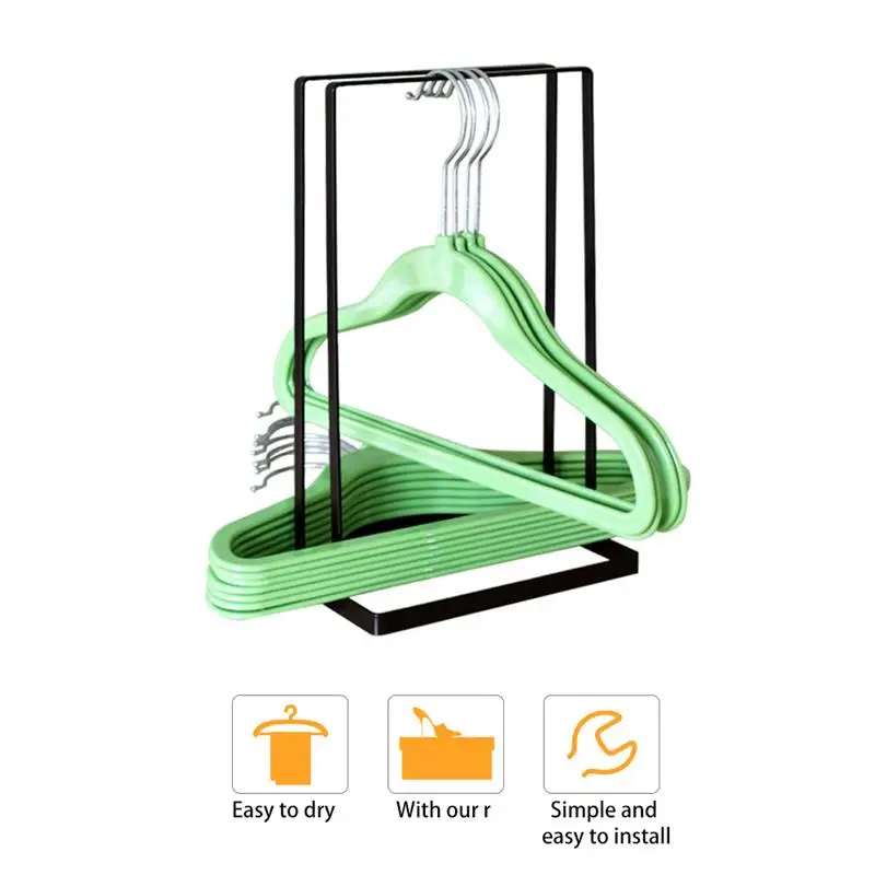 

Clothes Hangers Organizer Iron Stacker Hanger Storage Rack Holder Clothes Stand Shelf for Home Balcony Laundry Decoration