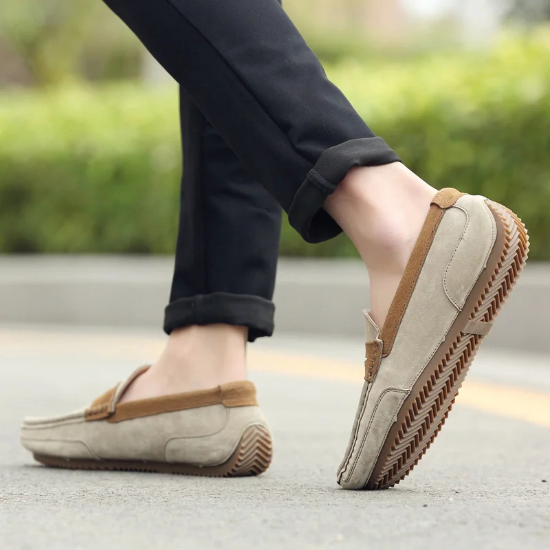 Мужские лоферы из натуральной кожи повседневные Мокасины ручной работы с