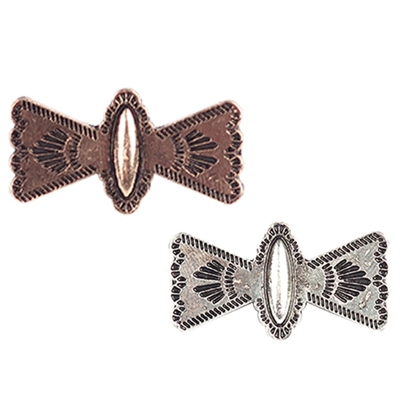 29mm 3pcs/lot Zinc Alloy Button Gold Silver Bowknot Shape Double Hole Connector Charms For DIY Jewelry Finding Accessories | Украшения и