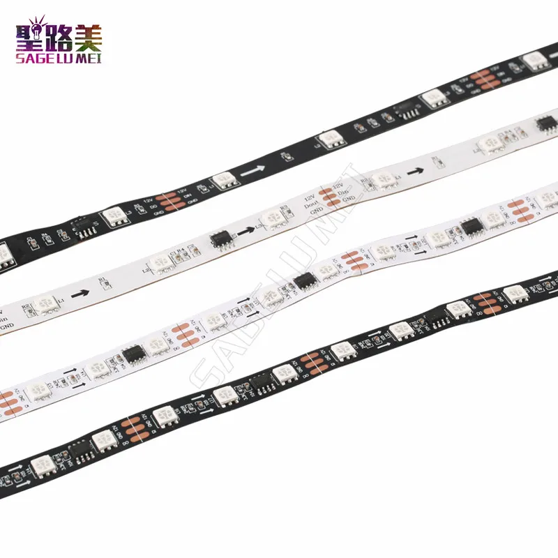 DC12V 5 м WS2811 Светодиодная Пиксельная полоса света Rgb полноцветная 5050 лента Гибкая