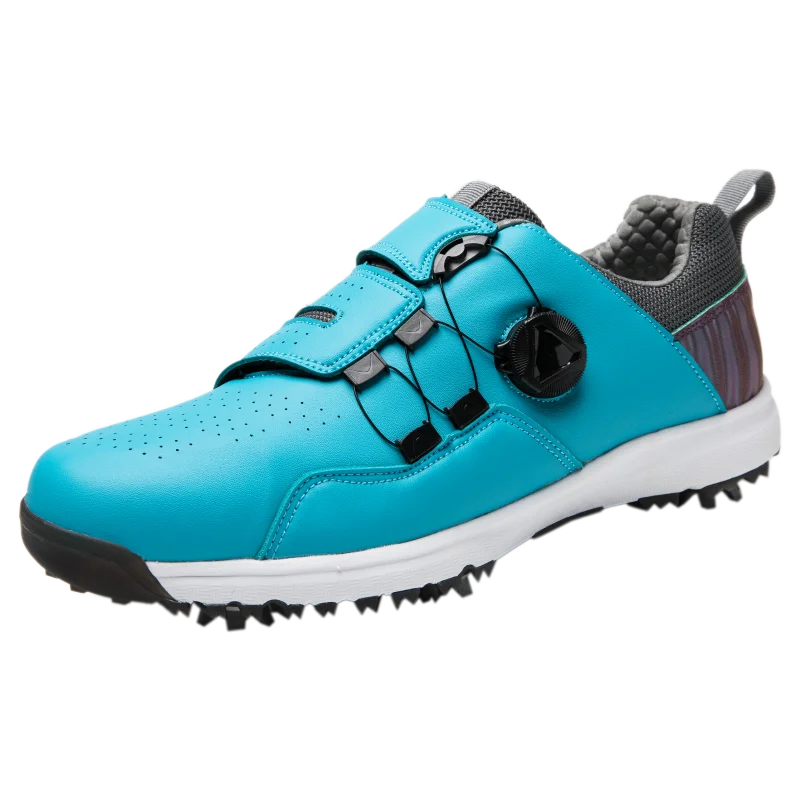 2021 Newest Golf Shoes for Men Winter High Quality Outdoor Breathable Waterproof Non-slip Quick Lacing Golf Shoes