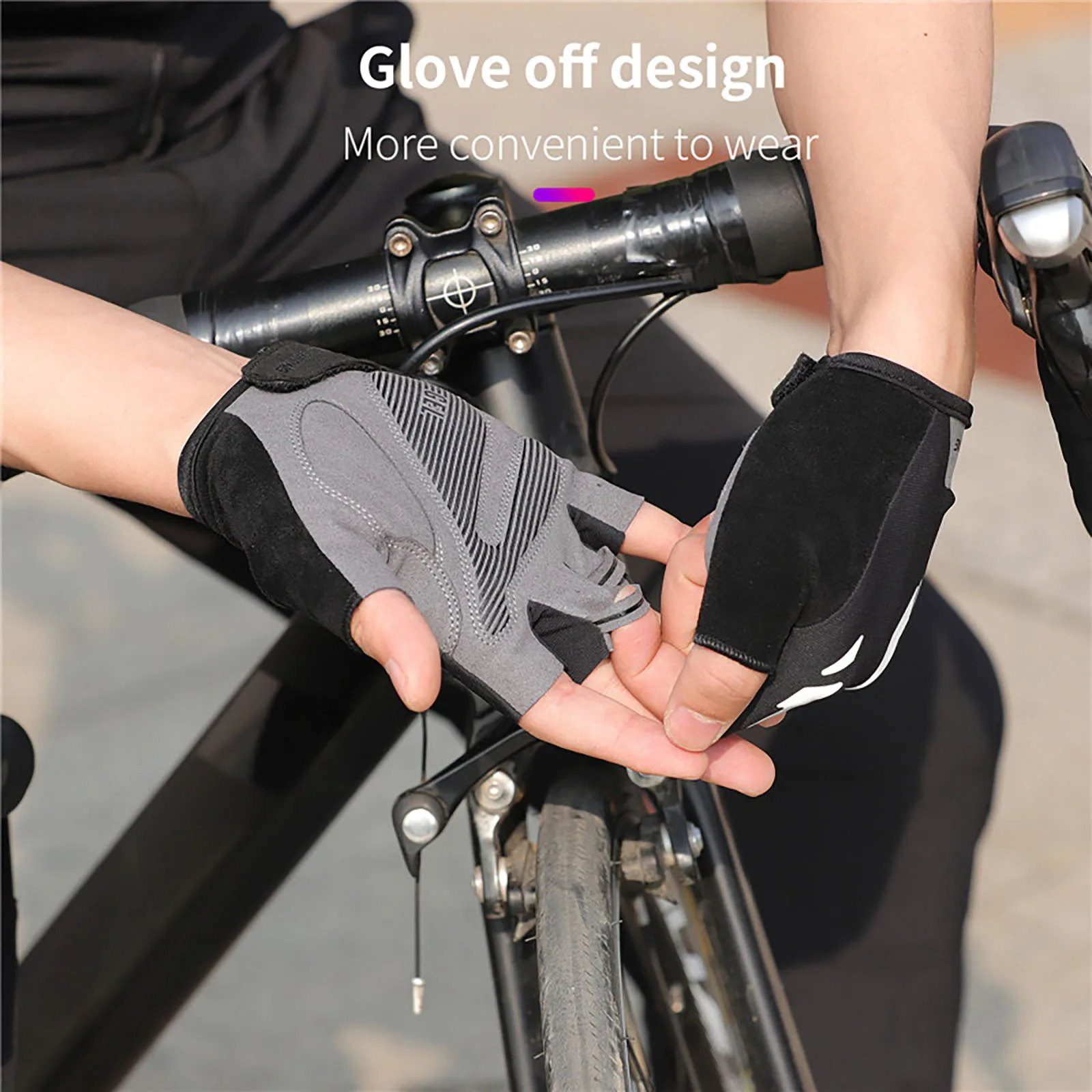 

Cycling Gloves Night Riding Reflective Half-Finger Gloves Breathable Shock-Absorbing Gloves guantes ciclismo