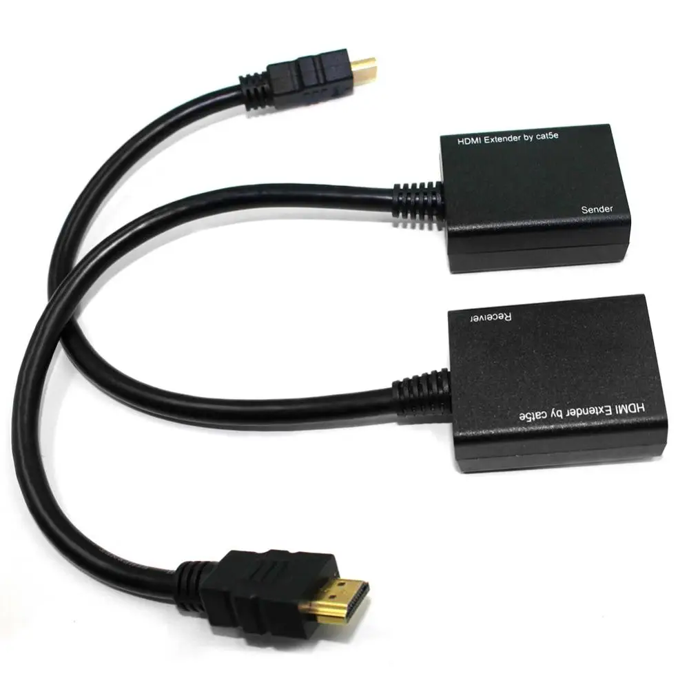 2 шт. HDMI-совместимый с 3D 1080P RJ45 Cat5e/6 LAN Ethernet Balun удлинитель Ретранслятор адаптер |