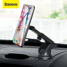 Baseus Telescopic Car Phone Holder For iPhone Cell Mobile Phone Windshield Dashboard Suction Cup Car Mount Magnetic Holder Stand