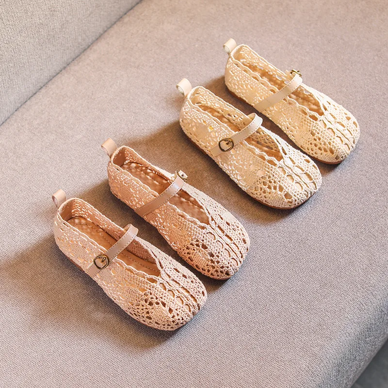 Весенние детские модельные туфли Детская обувь принцессы Модные розовые на