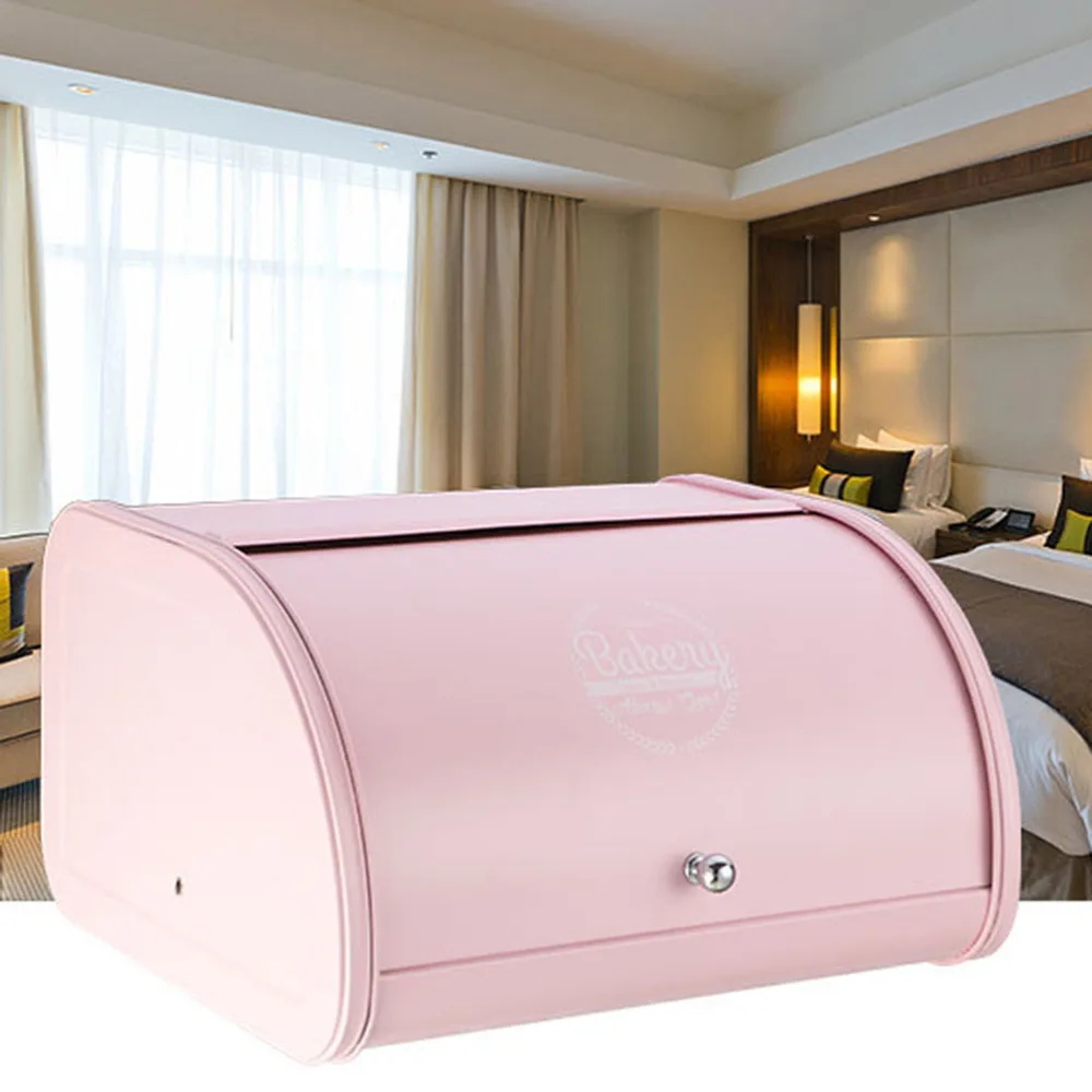 

Durable Retro Practical Kitchen Storage Pastry Decorative Roll Non Base Bread Box Cake Home Iron Rustproof )