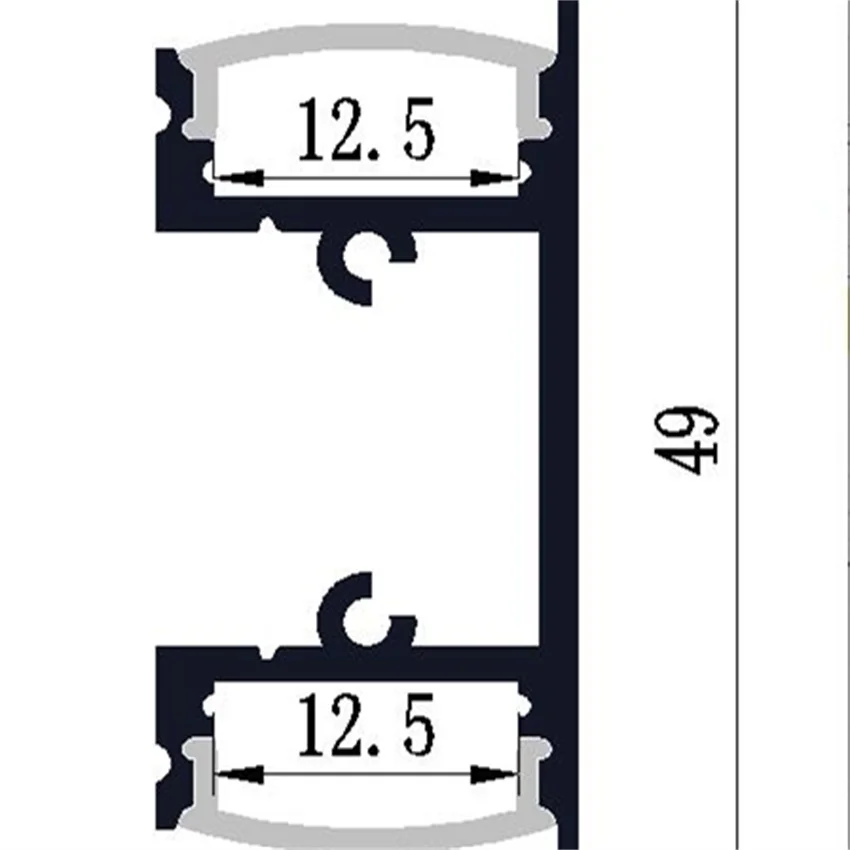 Бесплатная доставка высококачественный алюминиевый профиль с молочным или