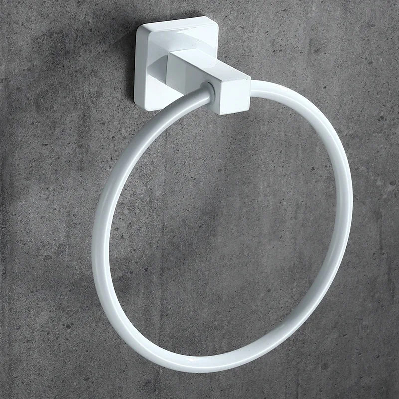 Белое кольцо для полотенец круглой формы настенный держатель вешалка аксессуары
