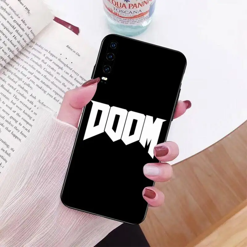 NBDRUICAI череп игра Doom ТПУ Черный чехол для телефона корпус Huawei P30 P20 lite Mate 20 Pro P Smart 2019