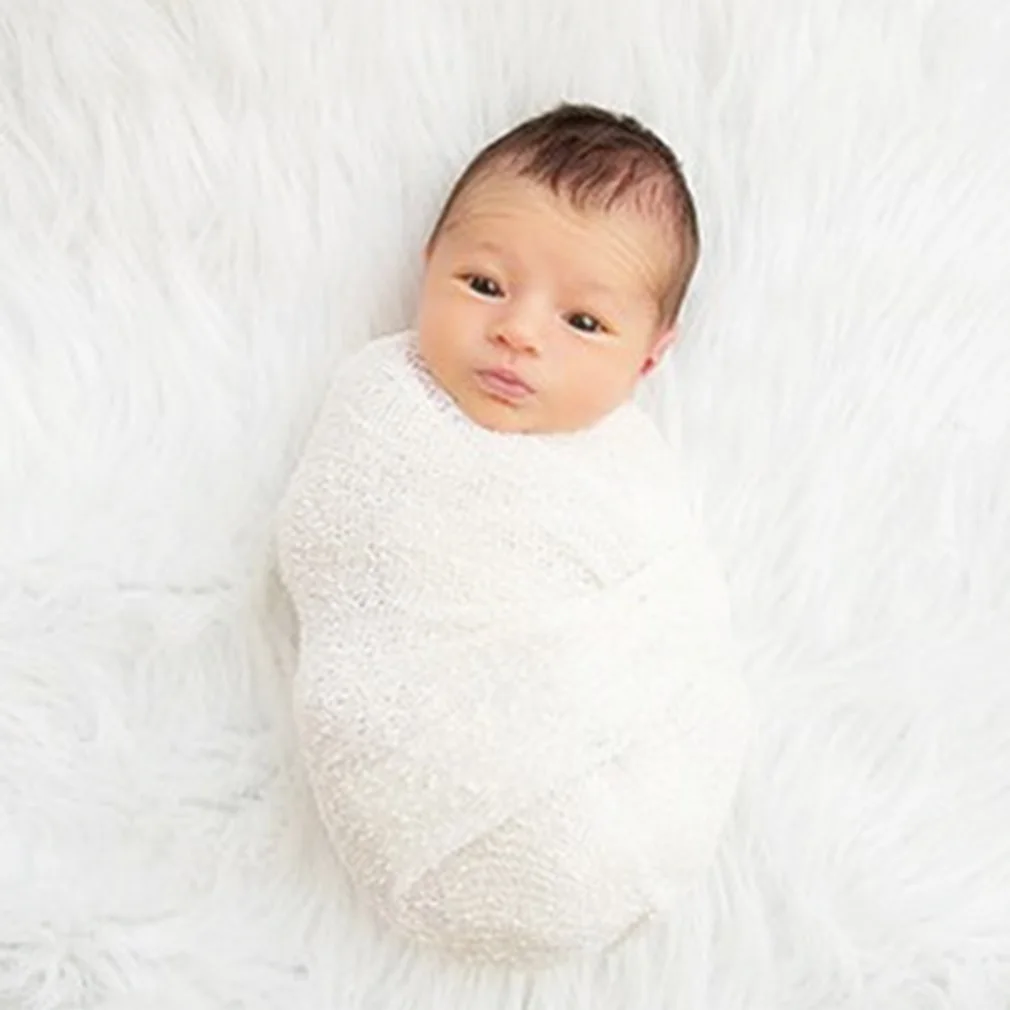 Baby Photography Props Blanket Rayon Wraps Stretch Knit Wrap Newborn Photo Wraps Hammock Swaddling Padding Nubble Wraps