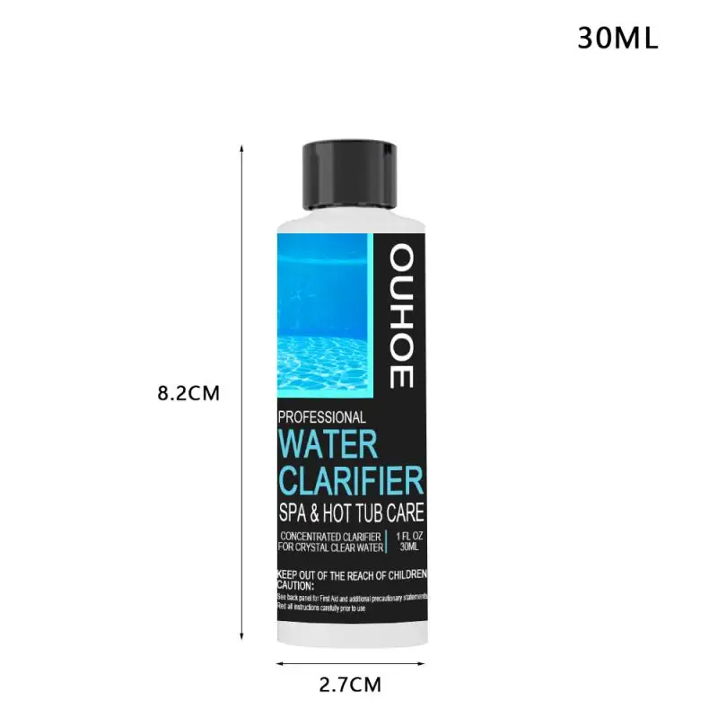 

30ml Swimming Pool Water Treatment Agent Spa Hot Tub Clarifier Pool Surface Oil Stain Remover Defoaming Spray Purifier Clean Up