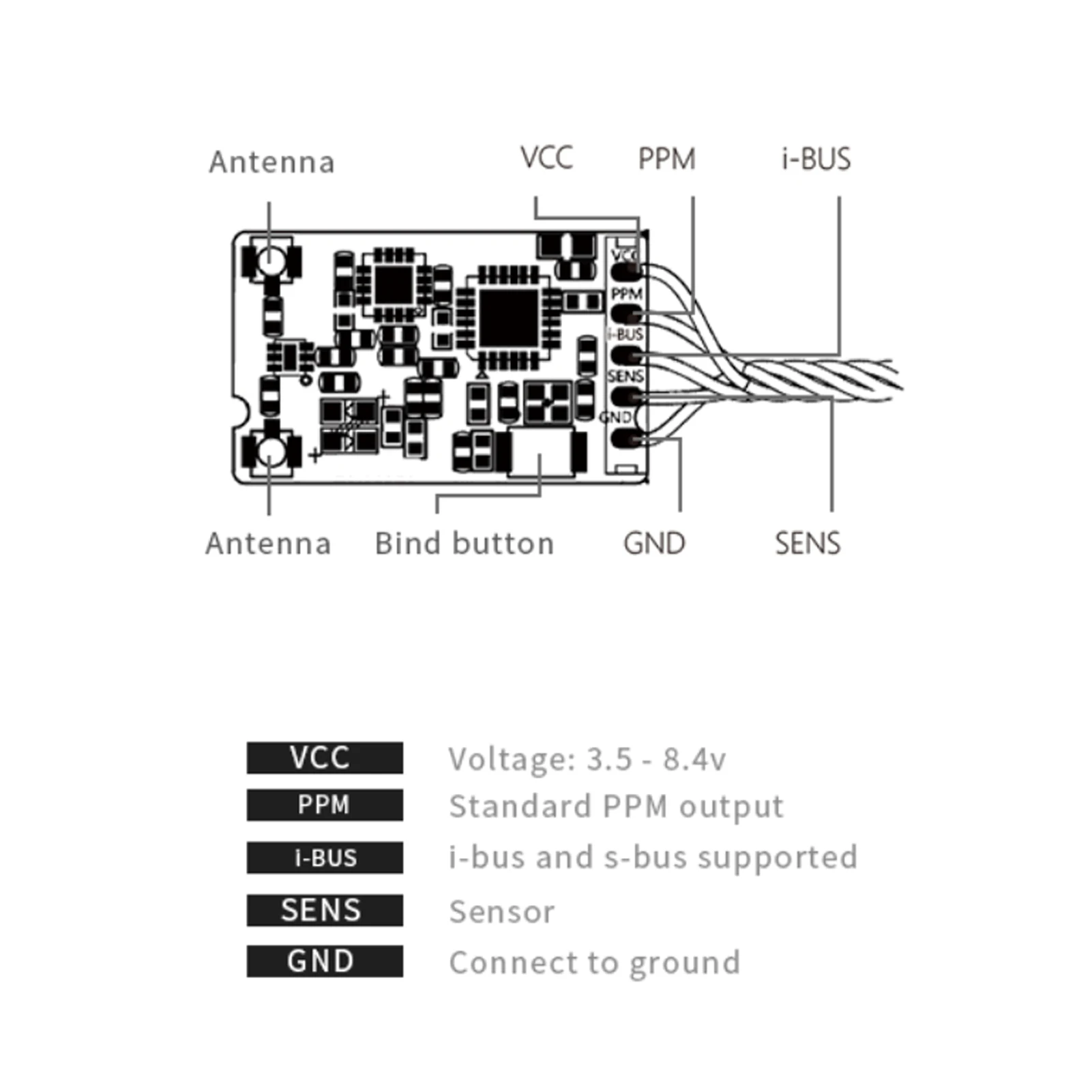 Радиочастотный приемник FLYSKY FTR16S 2 4 ГГц 16 каналов двойная антенна PPM IBUS SBUS для