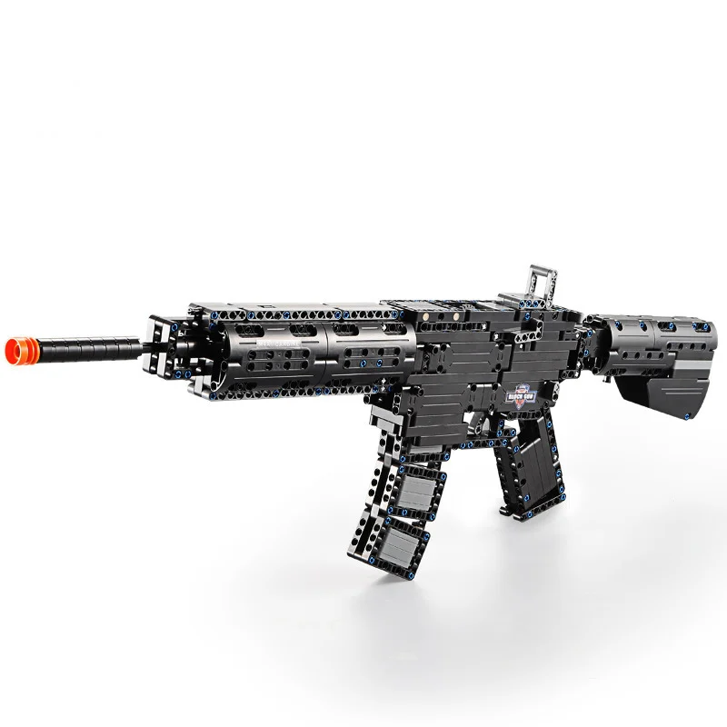 621 шт. DIY M4A1 карабин прорезиненная модель пистолета строительный блок военная