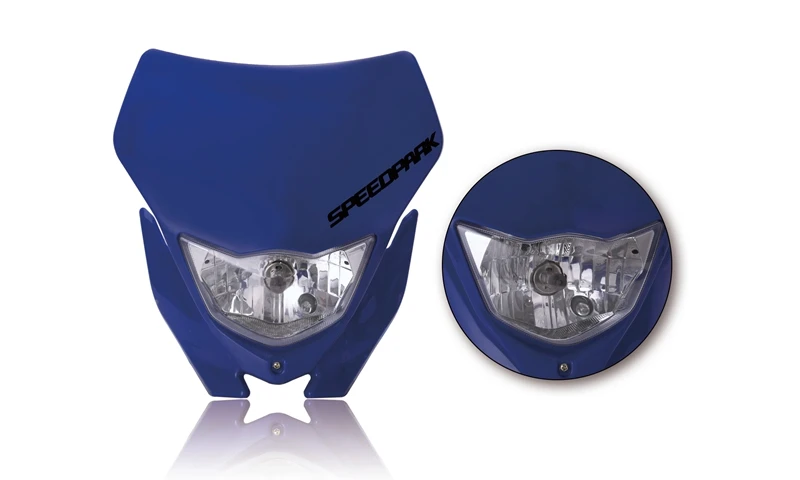 Темно-серый Мотоцикл H4 фара для Yamaha Honda WR 450 250 YZ TTR Enduro Supermoto Байк фары для мотокросса обтекатель - Цвет: Темно-серый