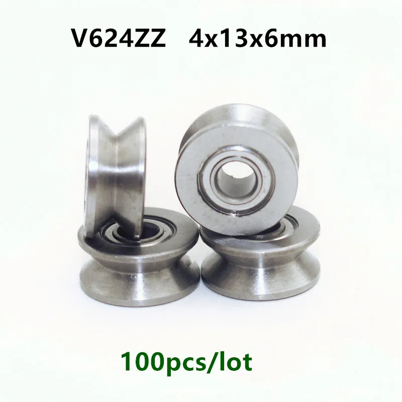 Роликовый подшипник V624ZZ с V-образным пазом 4*13*6 мм 624VV 4x13x6 100 шт. |