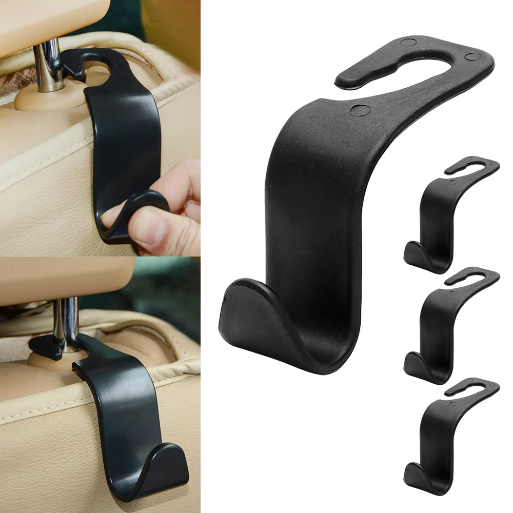 

4Pcs/set Universal Seat Back Hooks Auto Fastener Clip Car Clips Car-styling Stowing Tidying Headrest Mount Storage