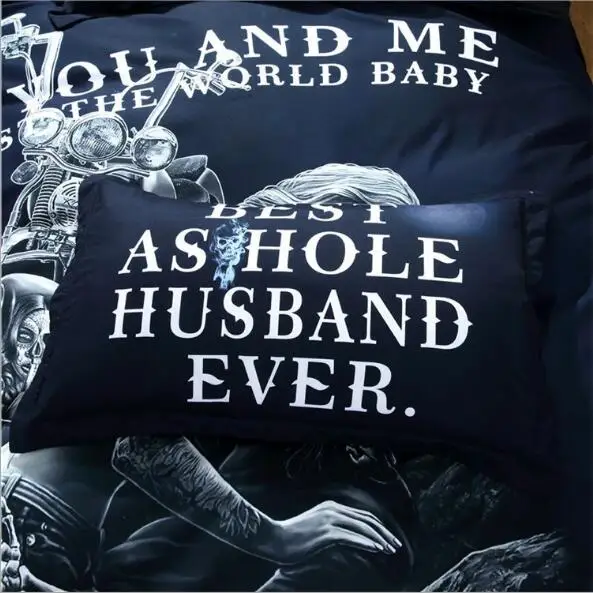 Пододеяльник 3D с красивым скелетом в американском стиле креативной личности