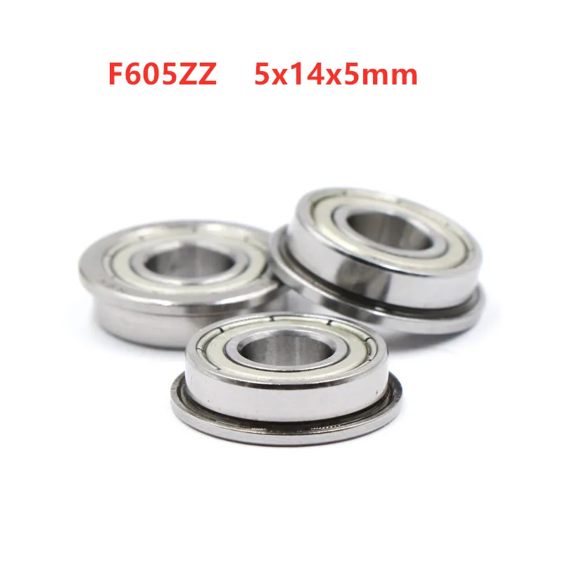 50 шт./100 шт. фланцевый подшипник F605ZZ 5*14*5 мм F605 -2Z шарикоподшипники с глубоким