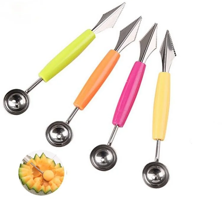 Нож для резки фруктов кухонный инструмент ложка-шарик металлическая дыня нож и