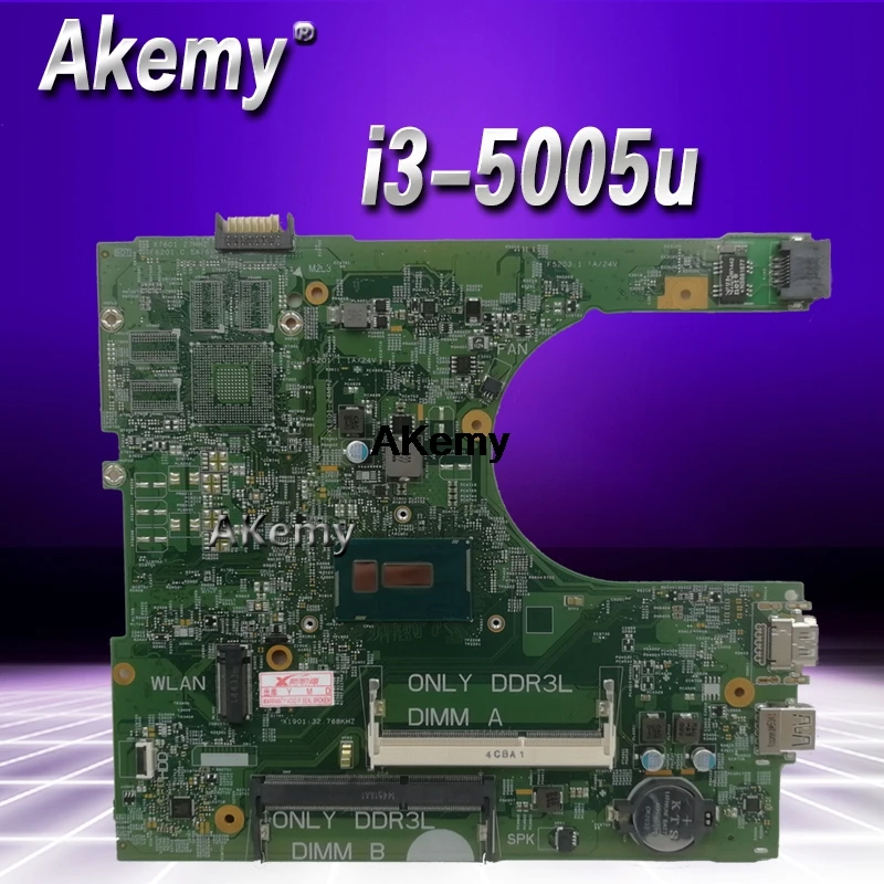 

For DELL INSPIRON 15 3558 Laptop Motherboard With i3-5005U CN-0MHDT2 0MHDT2 MHDT2 PWB:1XVKN MB 100% Tested Fast Ship