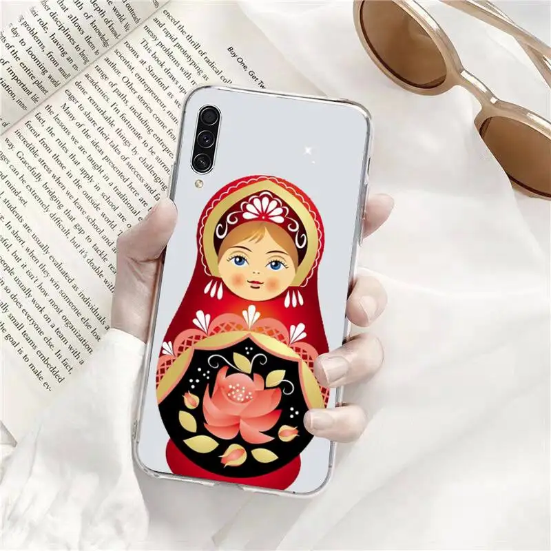 

Russian Dolls Matryoshka Phone Case Transparent for Samsung A71 S9 10 20 HUAWEI p30 40 honor 10i 8x xiaomi note 8 Pro 10t 11